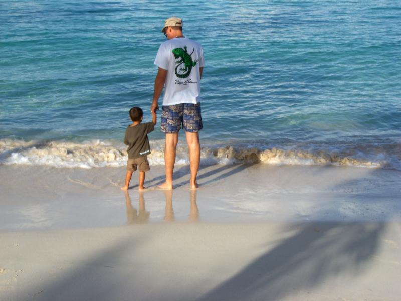 Adam n Daddy on the beach in Guadelupe.jpg