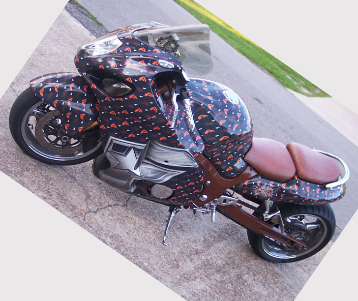 Marble Effect Paint, Custom Motorcycle Paint