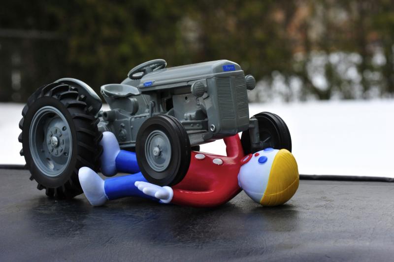 Mr Bill was  working on Gumby's tractor and he did not have  proper safety jacks!Ohhh nooooo!!!.jpg