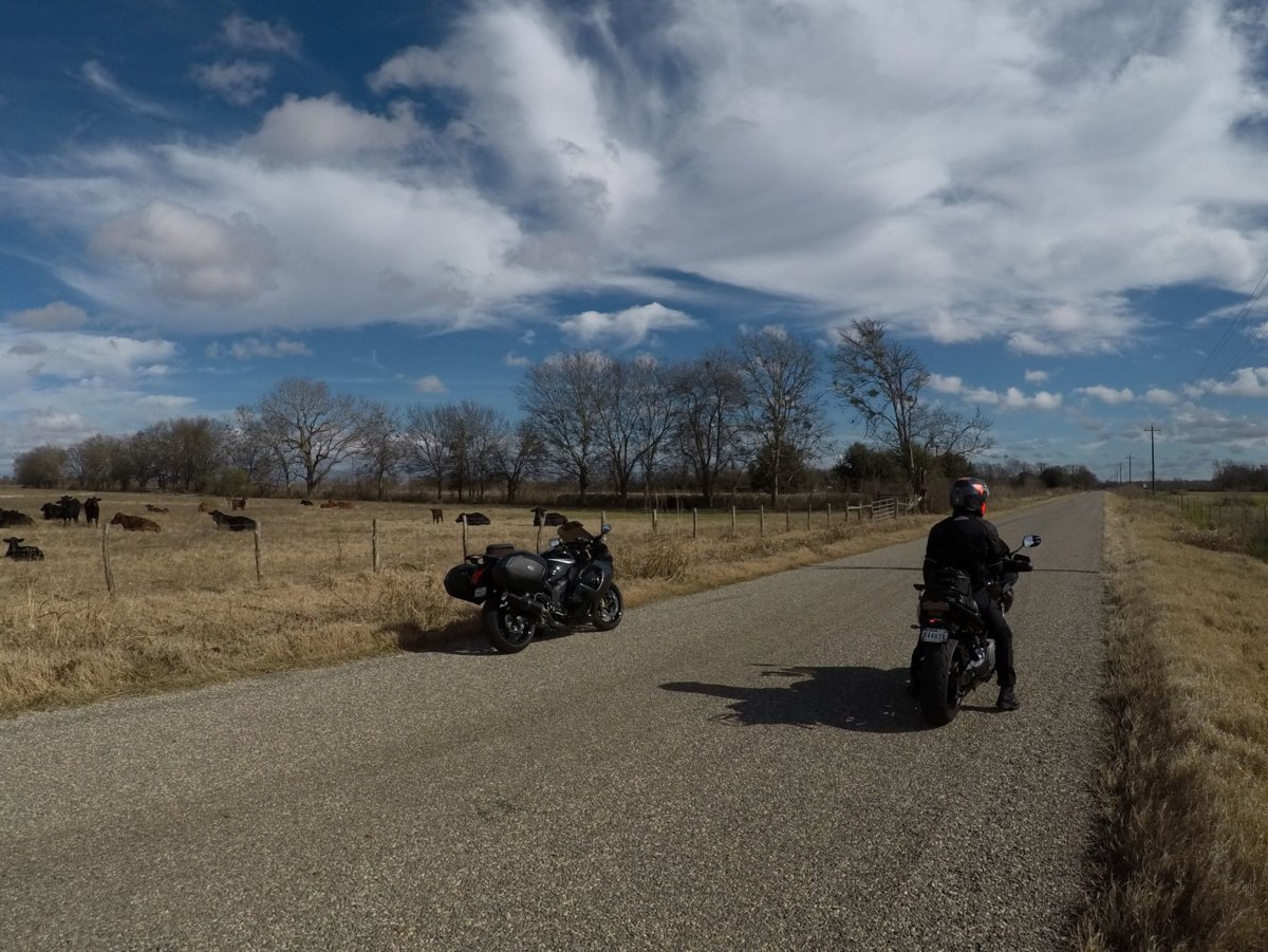 Out in the Texas country riding.JPG