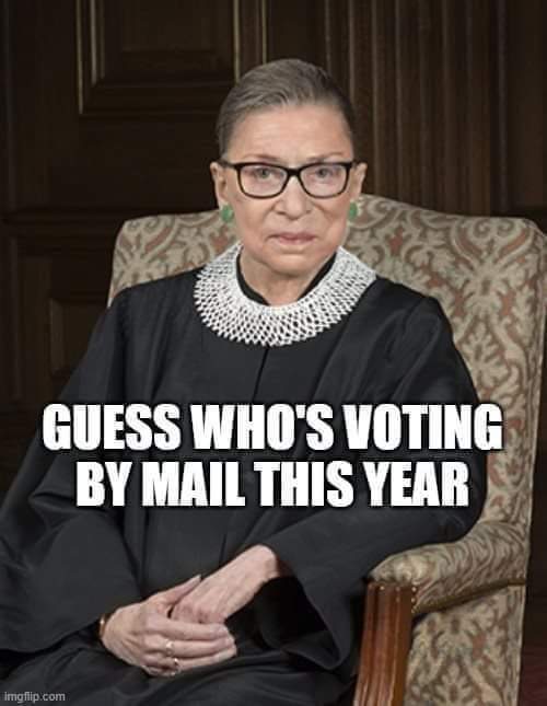 Ruth B Ginsberg voting Democrat by mail.jpeg