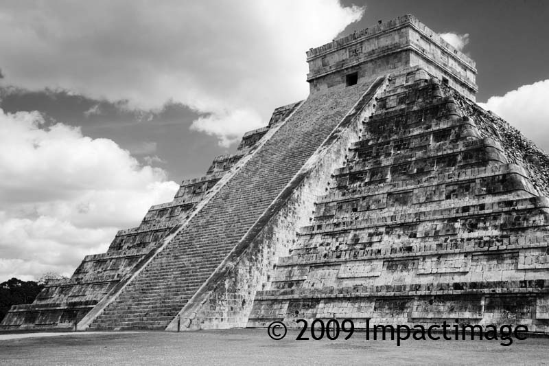 Temple of Kukulkan 1 B&W Low Resolution Copyright Version.jpg